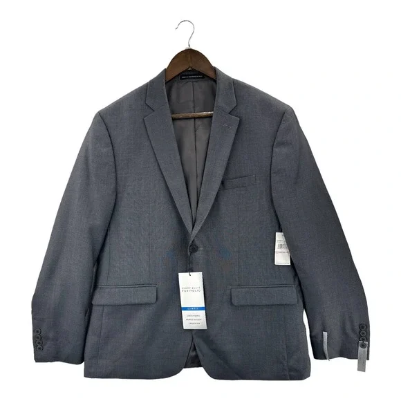 Perry Ellis Mens Slim-Fit Comfort Stretch Suit Jacket 42S - Picture 1 of 8